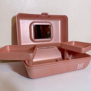 Pearlescent Pink Caboodle with Glitter Handle